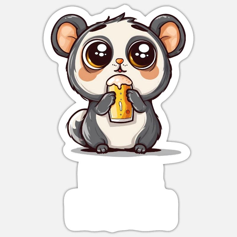 Lecker Bierchen Sad Hamster Meme Bier Alkohol Sticker Größe S (10 x 10 cm)
