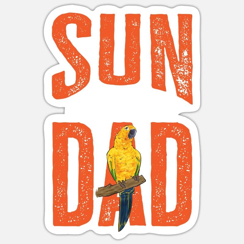 Parakeet, Parrot, Parakeet, Bird - Sticker size S (10 x 10 cm) - white matte