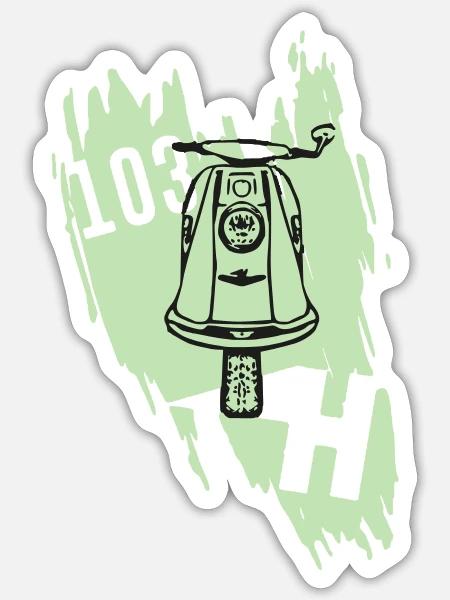 roller 103 - Sticker Größe S (10 x 10 cm) - Mattweiß