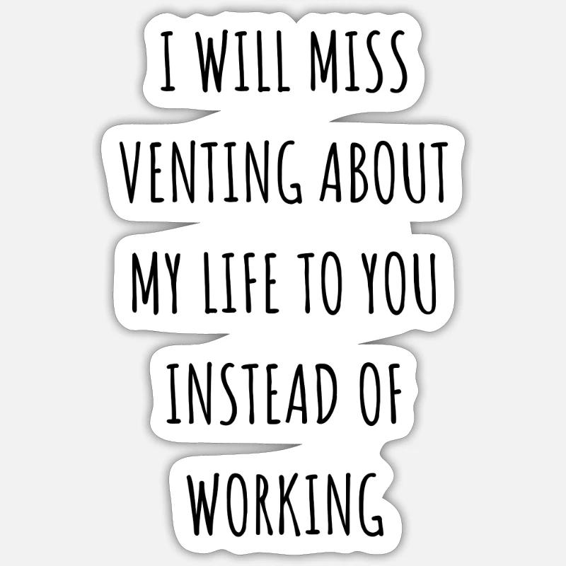 Mitarbeiter Abschiedsgeschenk / Mitarbeiter hinterlassen Geschenke Sticker Größe S (10 x 10 cm)