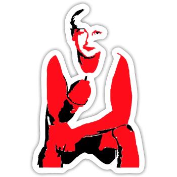 Brother - Sticker size S (10 x 10 cm) - white matte - Front