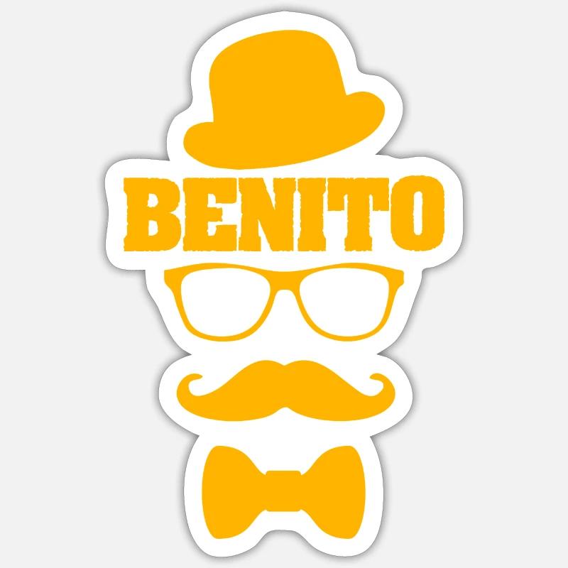 Schnauzer Benito - Sticker taille S (10 x 10 cm) - blanc mat