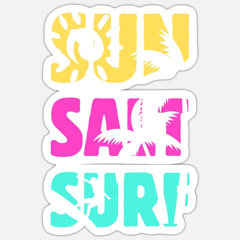 Sun Salt Surf Summer - Sticker size S (10 x 10 cm) - white matte