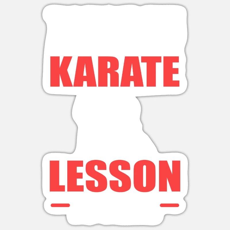 Karate Self-Defense - Sticker size S (10 x 10 cm) - white matte