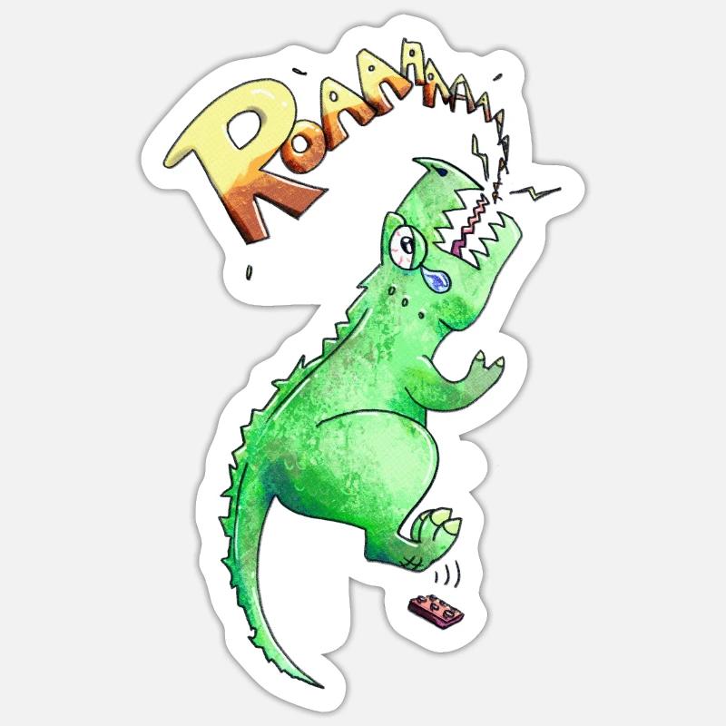 T-rex - Sticker size S (10 x 10 cm) - white matte