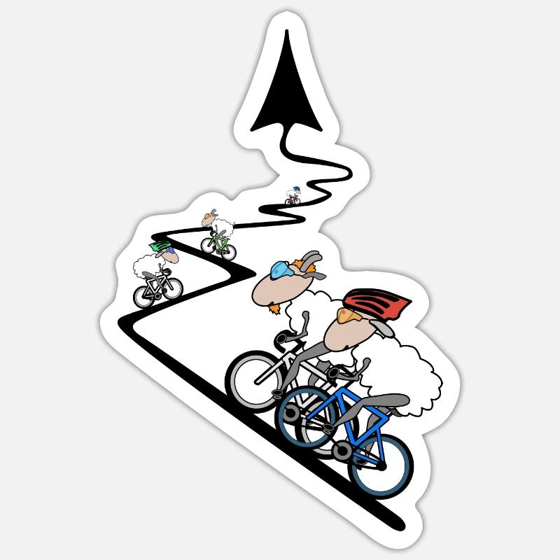 Cyclisme VTT - Sticker taille S (10 x 10 cm) - blanc mat
