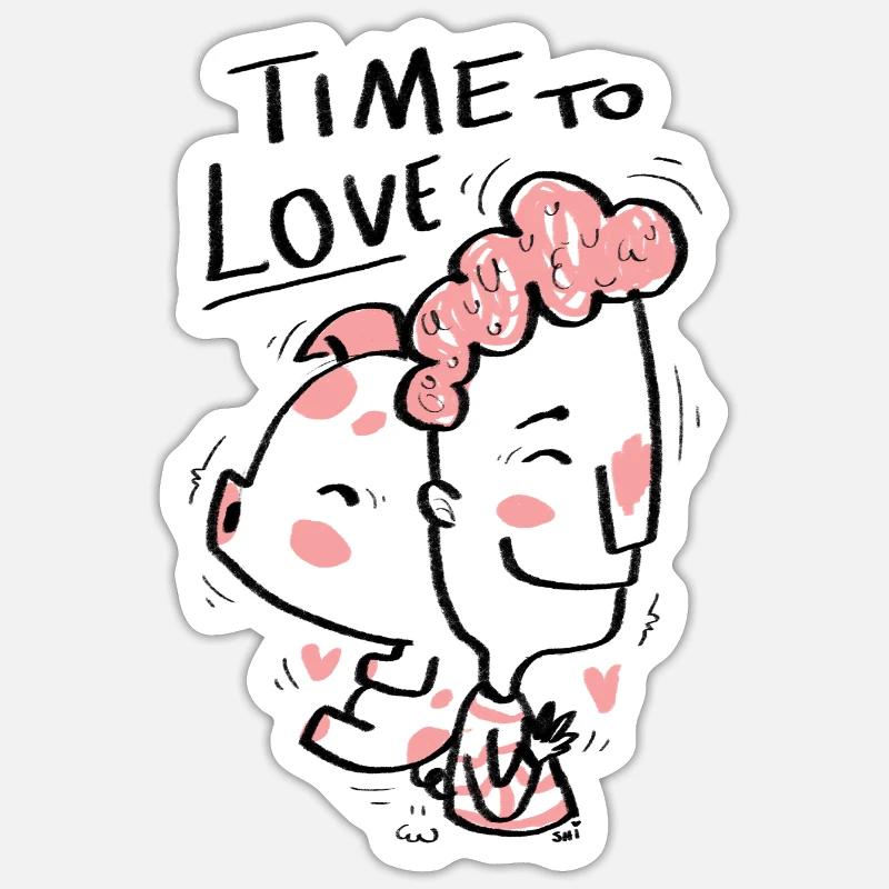Il est temps d’aimer - Piggy Sticker taille S (10 x 10 cm)