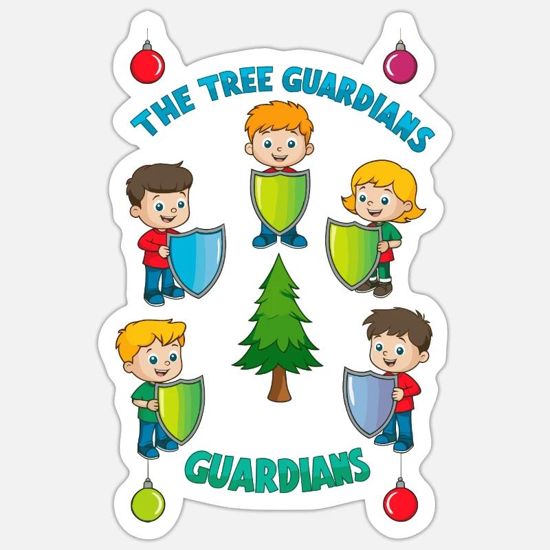 The Tree Guardians - Sticker size S (10 x 10 cm) - white matte