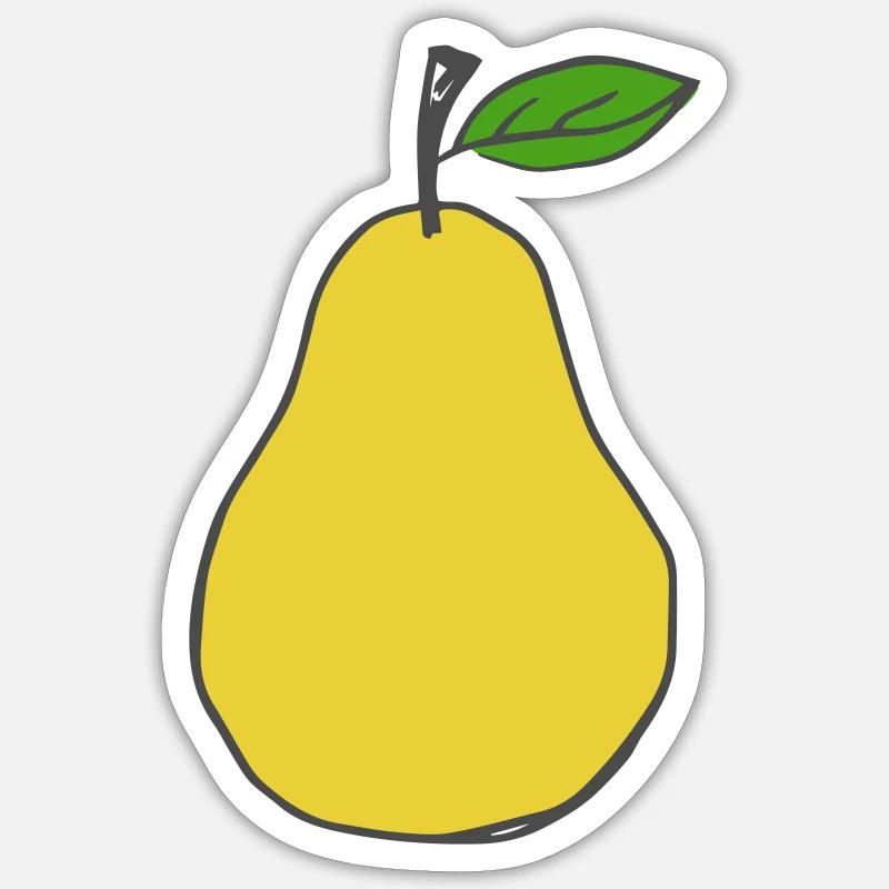 Birne - ich libe diese Obst Sticker Größe S (10 x 10 cm)