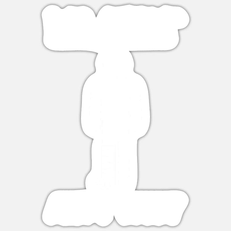 Broken leg - Sticker size S (10 x 10 cm) - white matte
