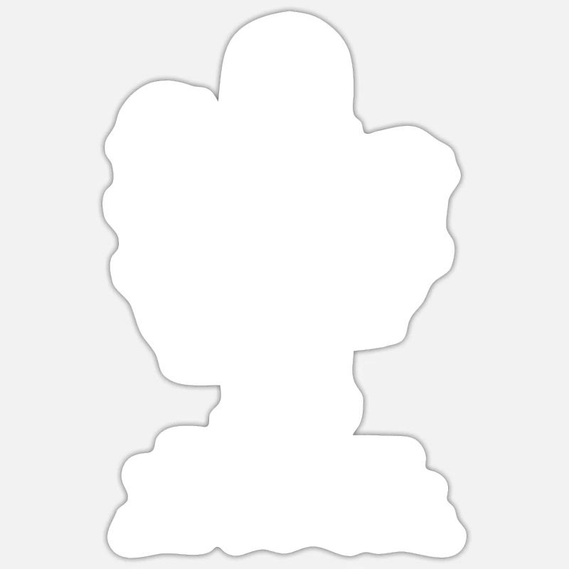 Cactus - Sticker taille S (10 x 10 cm) - blanc mat