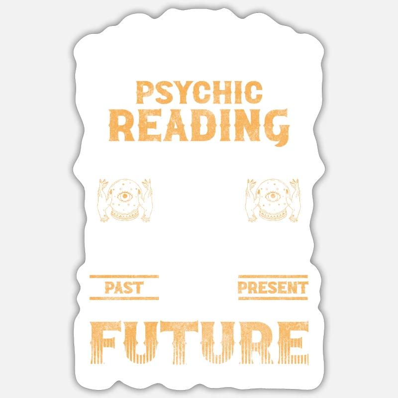 Hellseher Kristallkugel Glaskugel Leser - Sticker Größe S (10 x 10 cm) - Mattweiß