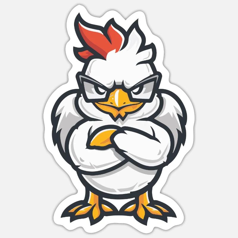 Chicken Comic - Sticker size S (10 x 10 cm) - white matte