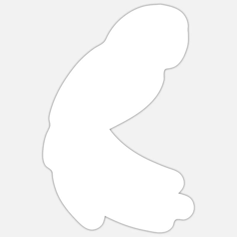 Perroquet oiseau - Sticker taille S (10 x 10 cm) - blanc mat