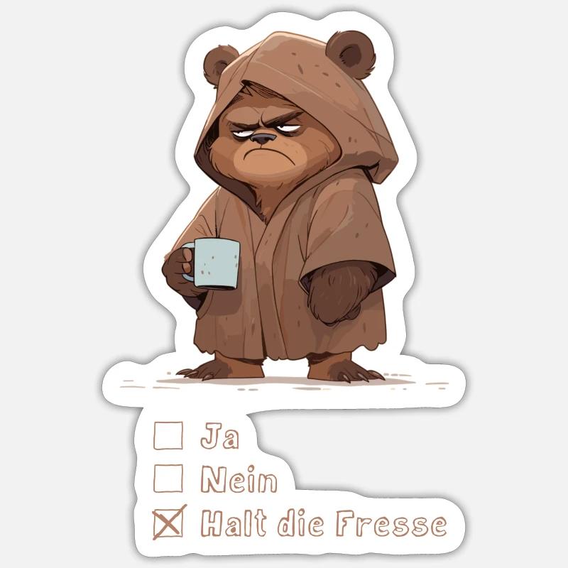 Grumpy Bear - multiple choice Sticker Größe S (10 x 10 cm)