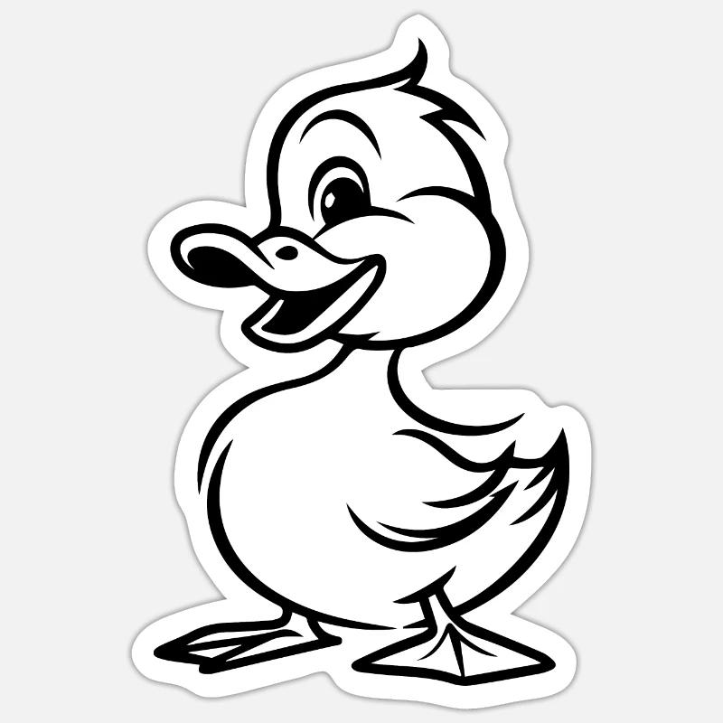 Duck Ducks - Sticker size S (10 x 10 cm) - white matte
