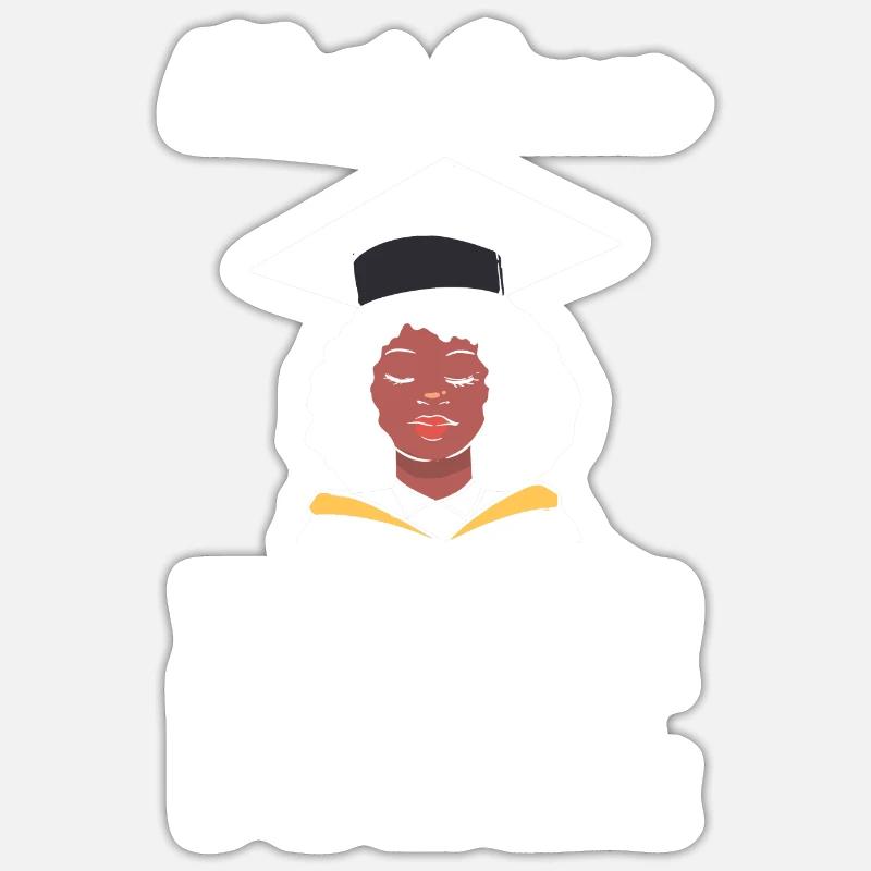 Master Studium Abschlussfeier - Sticker Größe S (10 x 10 cm) - Mattweiß