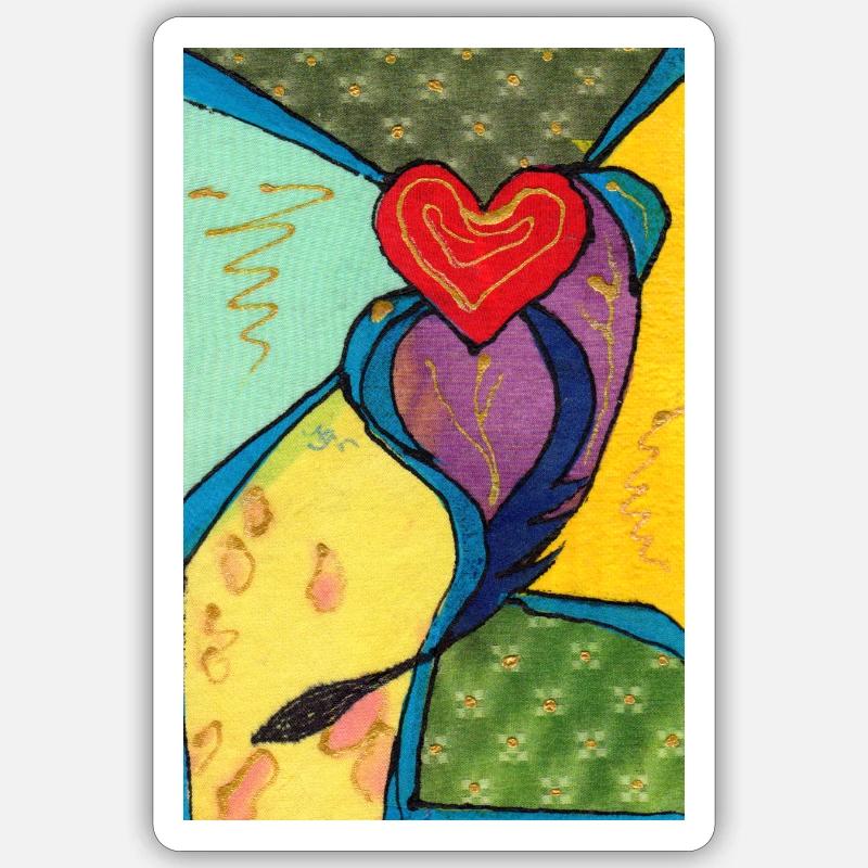 Cœur - Sticker taille S (10 x 10 cm) - blanc mat