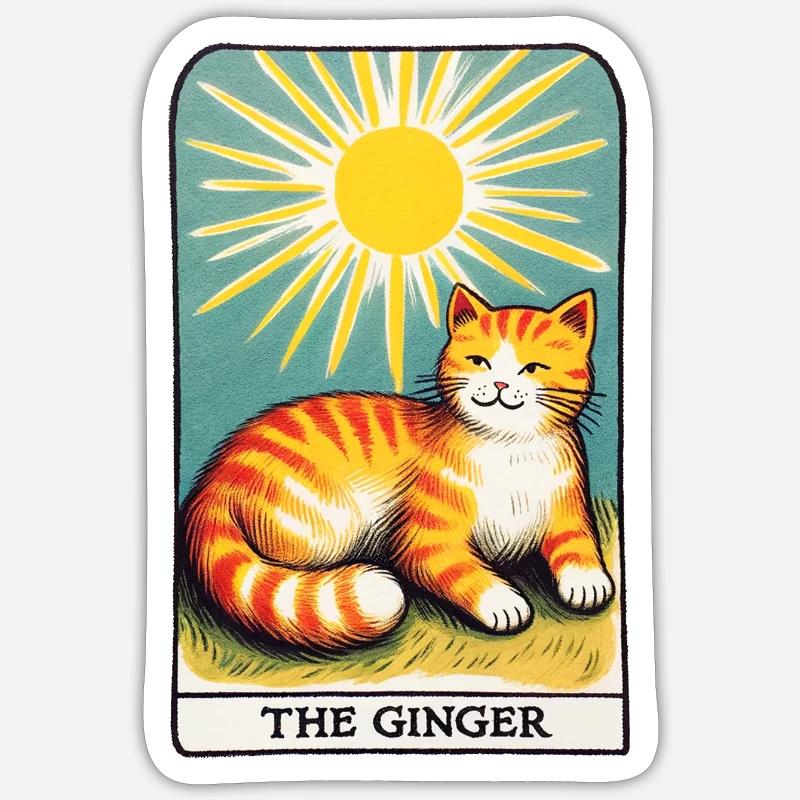 Der Ingwer - Sticker Größe S (10 x 10 cm) - Mattweiß