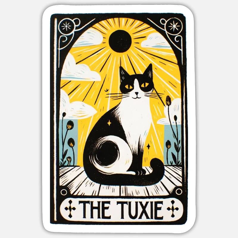 Tarot de lutin - Sticker taille S (10 x 10 cm) - blanc mat