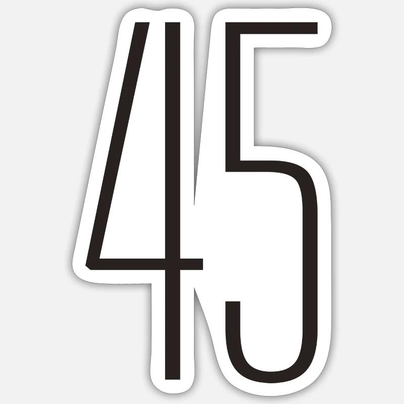 45 - Sticker taille S (10 x 10 cm) - blanc mat