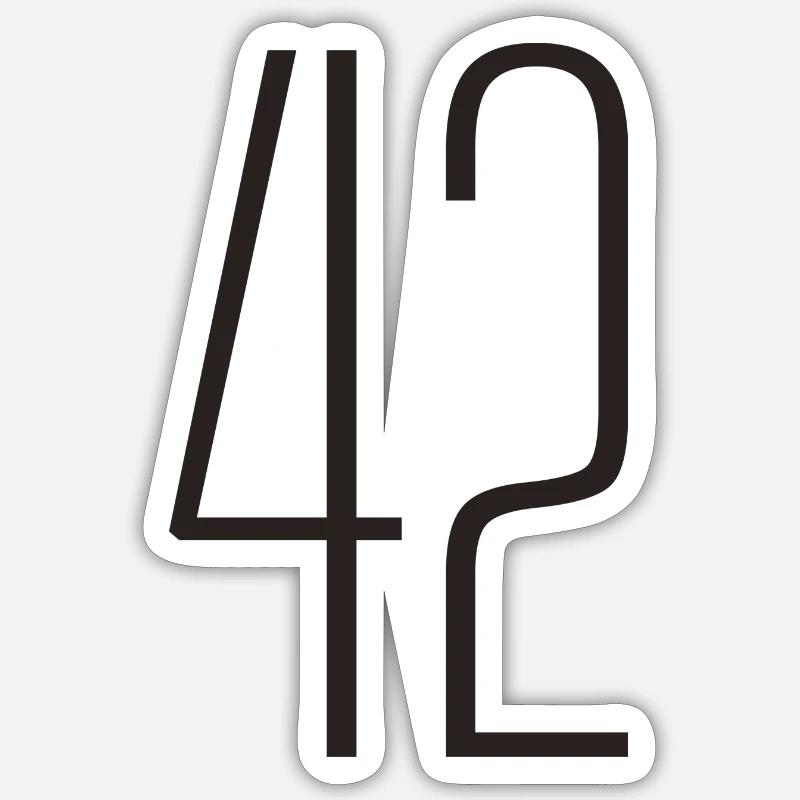 42 - Sticker size S (10 x 10 cm) - white matte