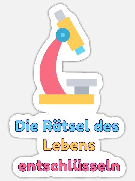 Die Rätsel des Lebens entschlüsseln - Sticker Größe S (10 x 10 cm) - Mattweiß