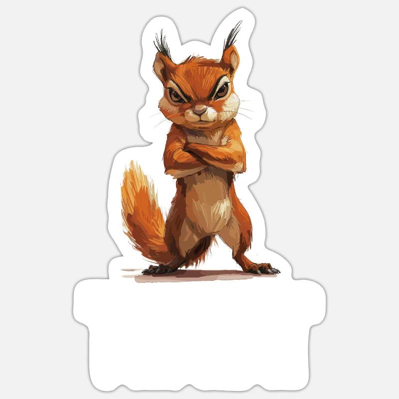 Eichhörnchen Baumhörnchen Ich höre immer Mimimi Sticker Größe S (10 x 10 cm)