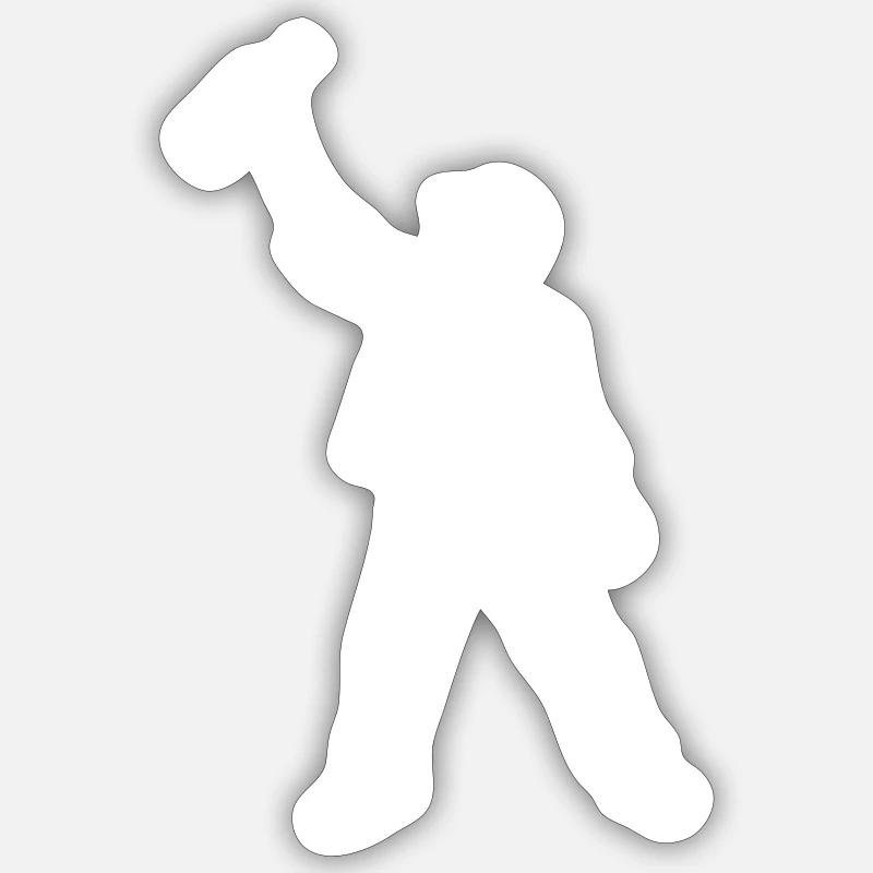 Boisson Soirée Silhouette - Sticker taille S (10 x 10 cm) - blanc mat