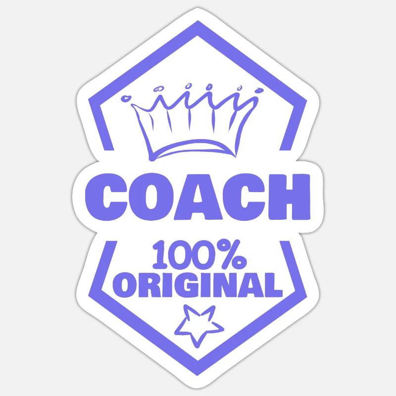 Coach - Sticker size S (10 x 10 cm) - white matte