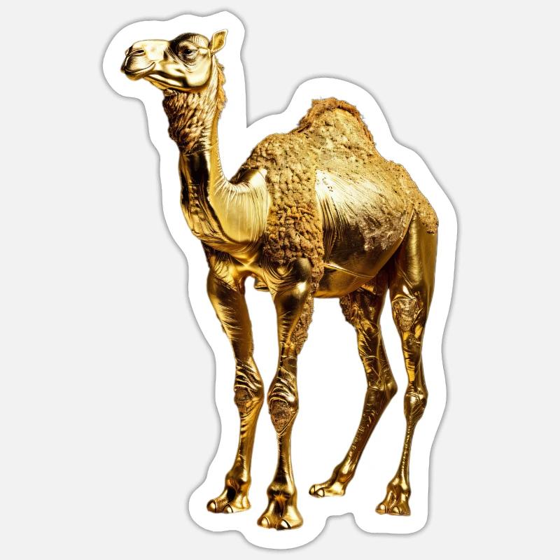 Kamel - Sticker Größe S (10 x 10 cm) - Mattweiß