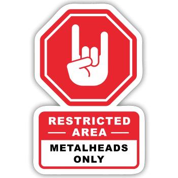 Metalheads - Sticker size S (10 x 10 cm) - white matte - Front