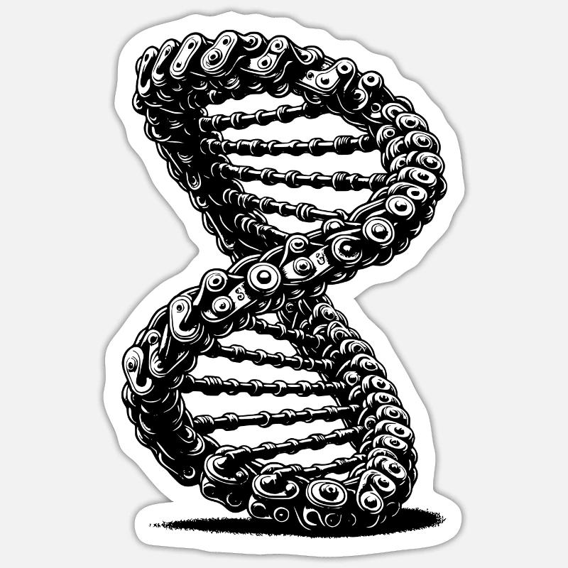 Möbius Loop Chaînes courbes DNA Sticker taille S (10 x 10 cm)