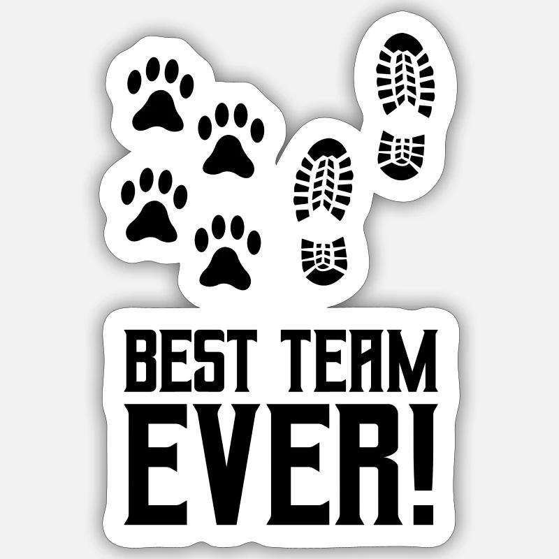 best team ever - Sticker Größe S (10 x 10 cm) - Mattweiß