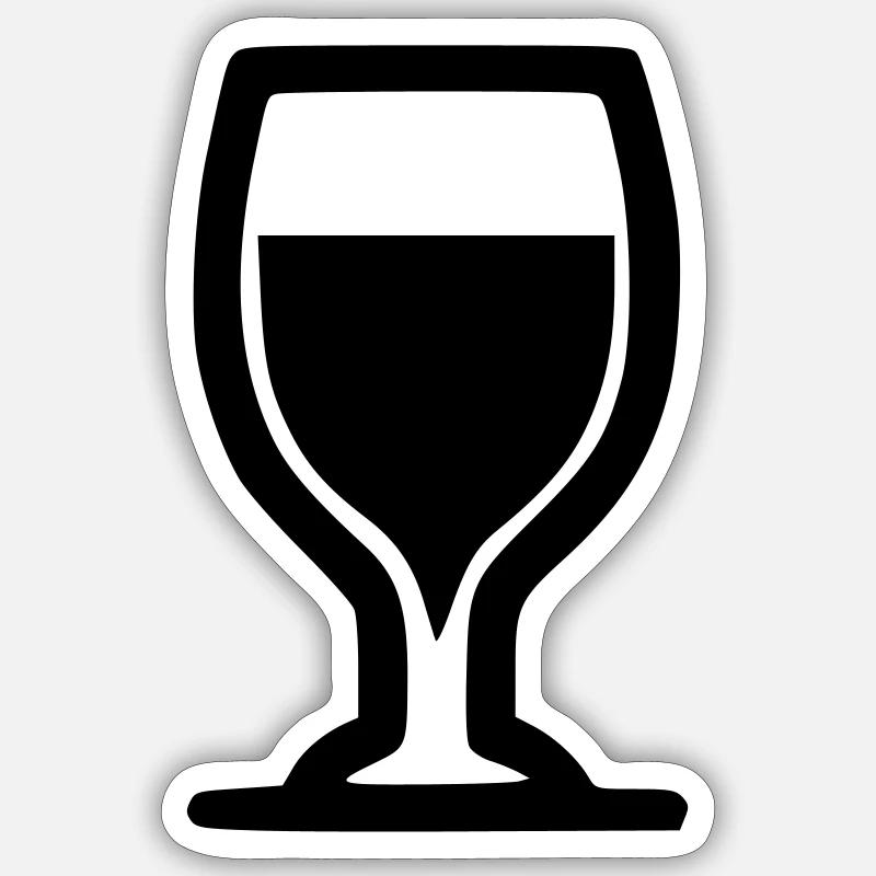 Verre de vin Sticker taille S (10 x 10 cm)