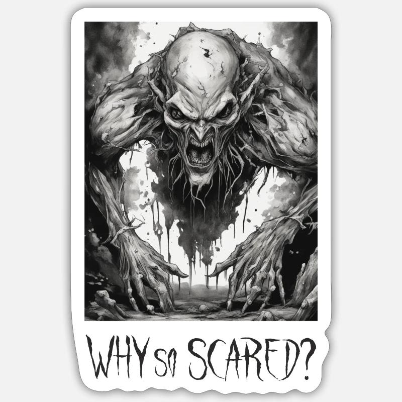 Why so scared? v2 -Halloween- Sticker Größe S (10 x 10 cm)
