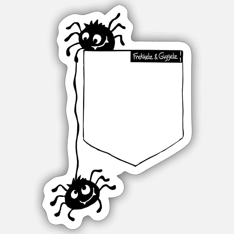 Spinnentierchen - Sticker Größe S (10 x 10 cm) - Mattweiß