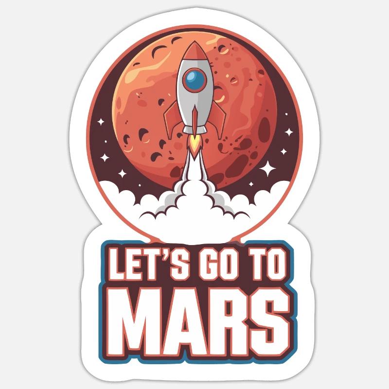 Mars Planet Planet Solar System Sticker size S (10 x 10 cm)