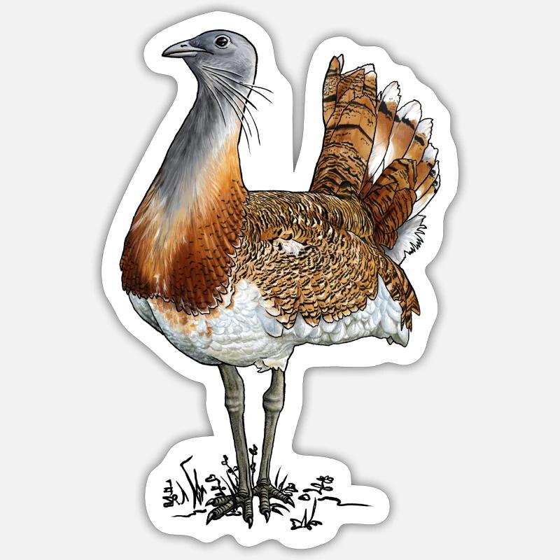 Grande outarde single - Sticker taille S (10 x 10 cm) - blanc mat