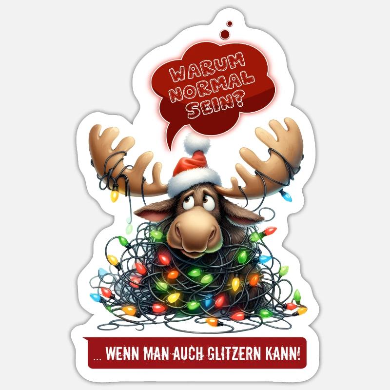 DRÔLE D’ORIGNAL | Pull de Noël | pull moche Sticker taille S (10 x 10 cm)