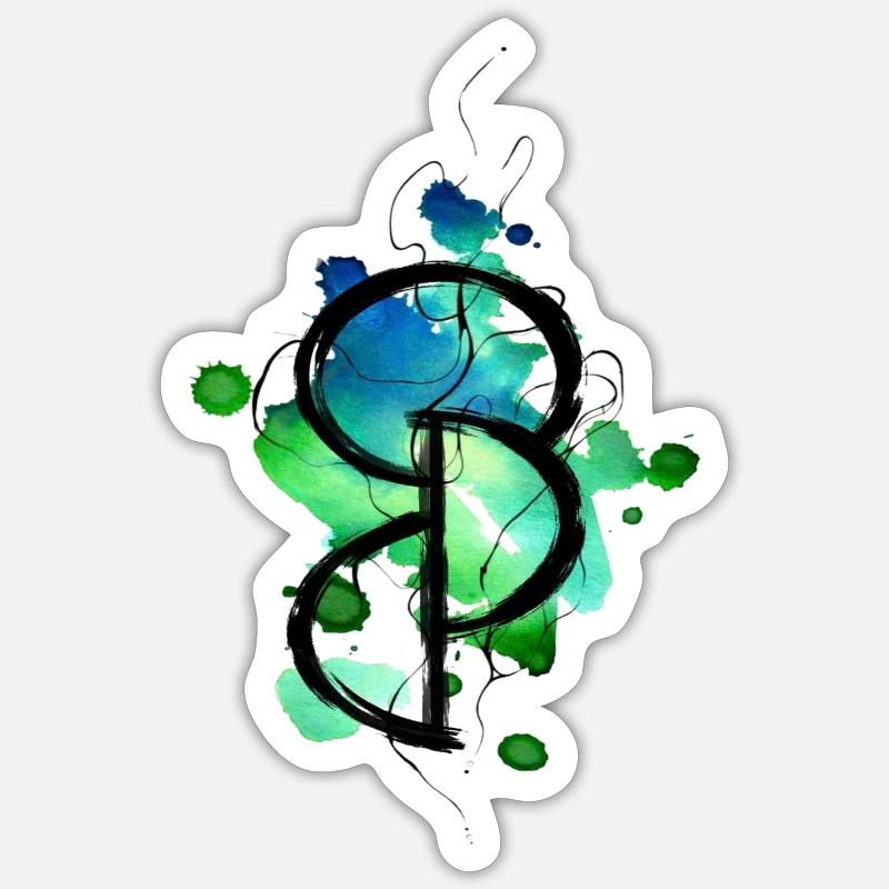 Organspendesymbol - Sticker Größe S (10 x 10 cm) - Mattweiß