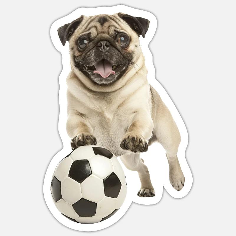 Mops Sticker Größe S (10 x 10 cm)