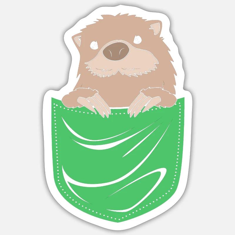 Otter - Sticker size S (10 x 10 cm) - white matte