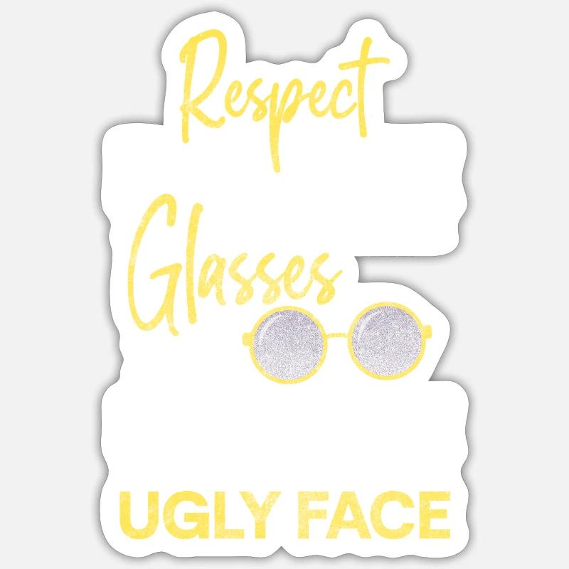 Lunettes Bijoux Mode Dioptrie - Sticker taille S (10 x 10 cm) - blanc mat