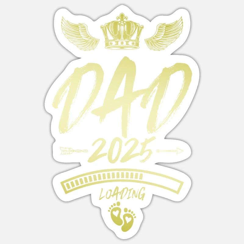 Dad 2025 Loading Papa Spruch Sticker Größe S (10 x 10 cm)