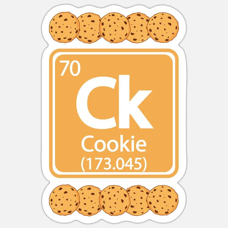 Cookie Element - Funny Periodic Table Sticker size S (10 x 10 cm)