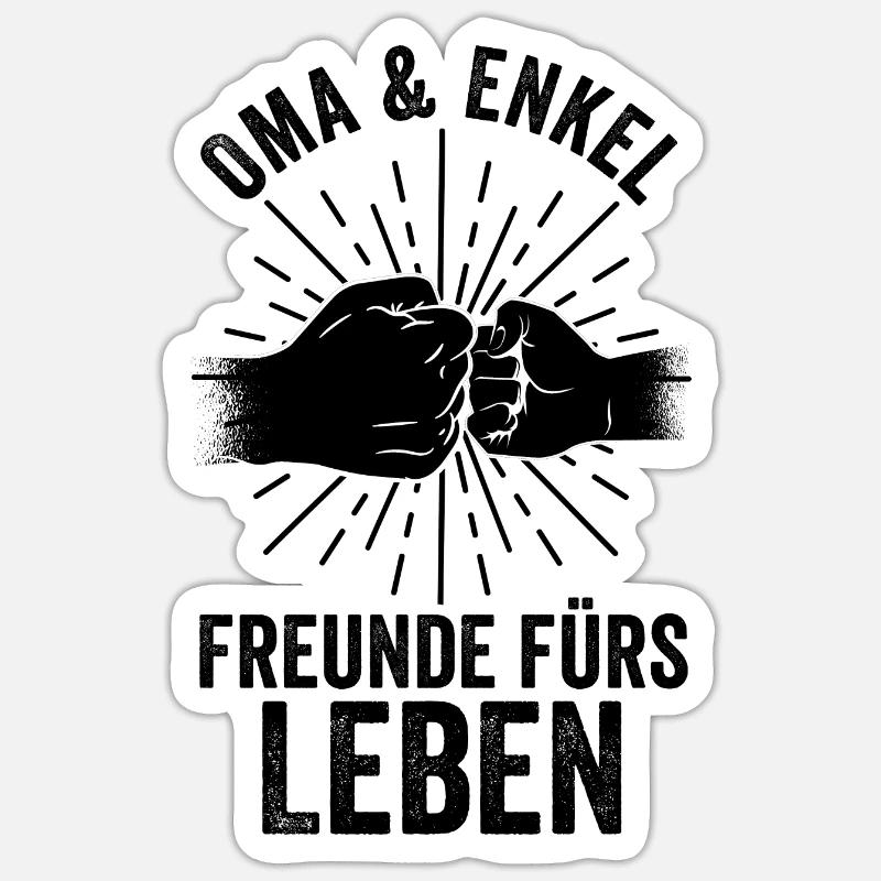 Großmutter Enkel Oma Sticker Größe S (10 x 10 cm)