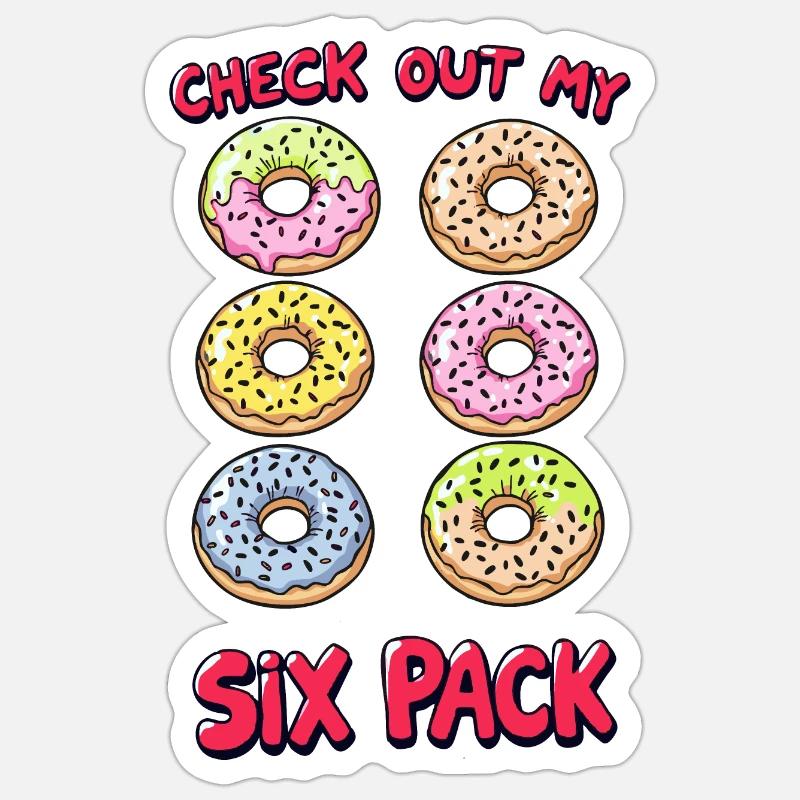 SIX PACK Sticker size S (10 x 10 cm)
