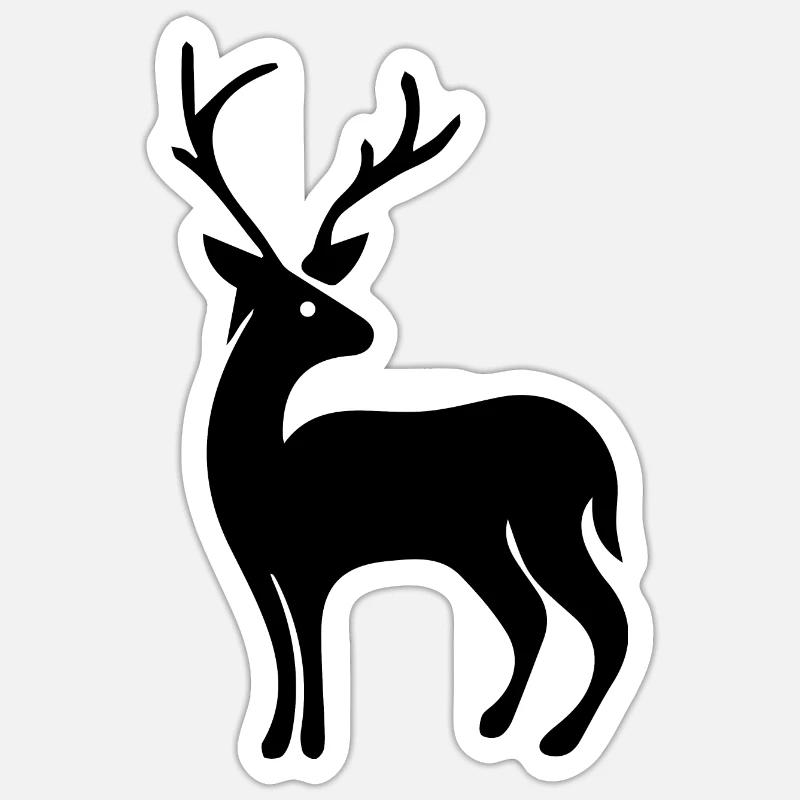 Deer Deer - Sticker size S (10 x 10 cm) - white matte