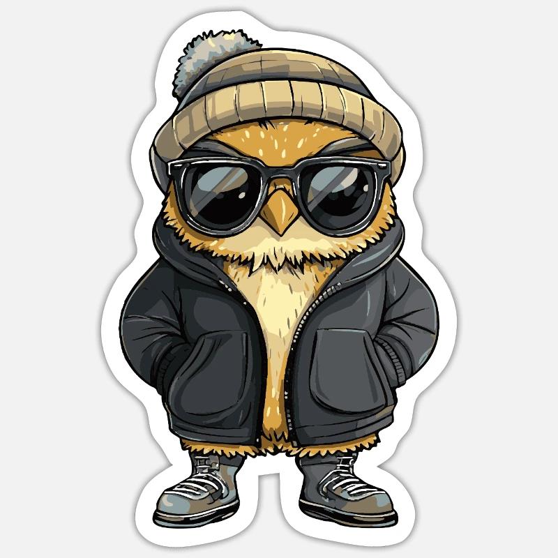 Owl Cool Comic Sticker size S (10 x 10 cm)